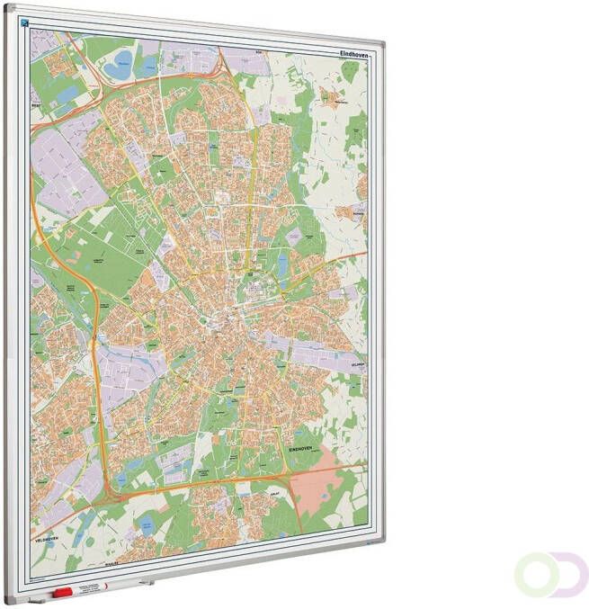 Smit Visual Landkaart bord Softline profiel 8mm Eindhoven