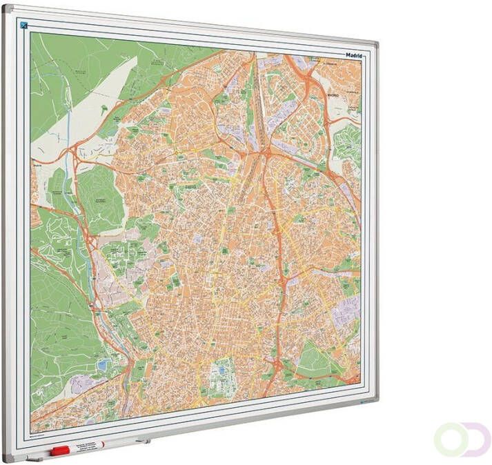 Smit Visual Landkaart bord Softline profiel 8mm Madrid