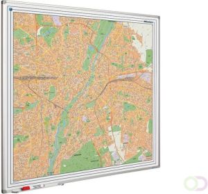 Smit Visual Landkaart bord Softline profiel 8mm MÃ¼nchen 1100x1100mm
