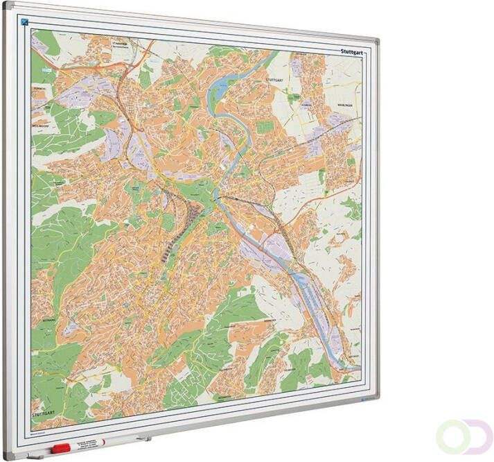 Smit Visual Landkaart bord Softline profiel 8mm Stuttgart