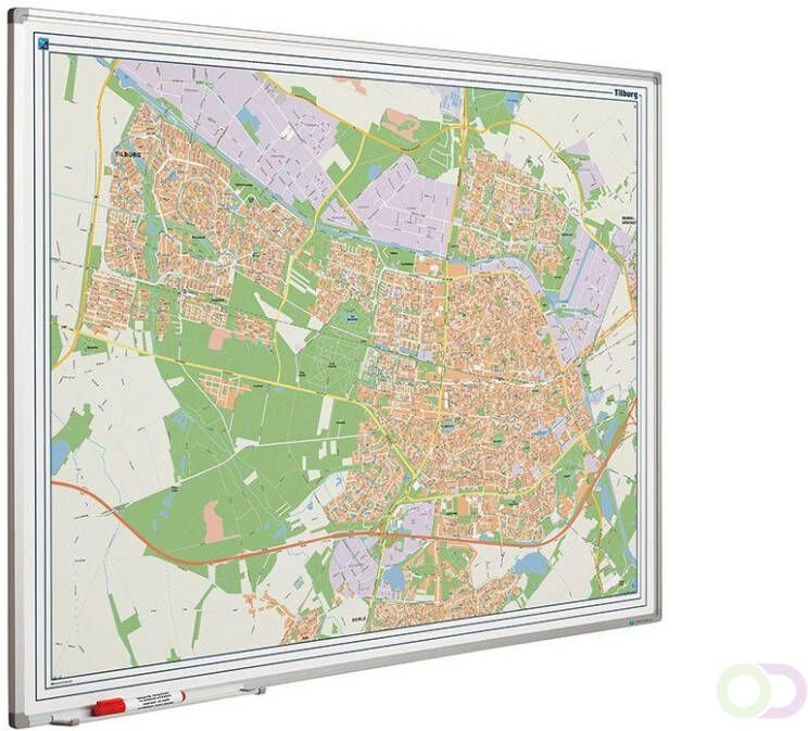 Smit Visual Landkaart bord Softline profiel 8mm Tilburg