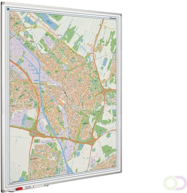 Smit Visual Landkaart bord Softline profiel 8mm Utrecht