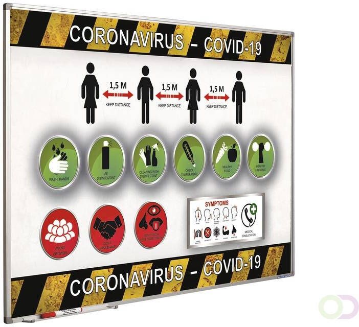 Smit Visual Preventiebord Corona maatregelen Nederlandstalig 60x90cm