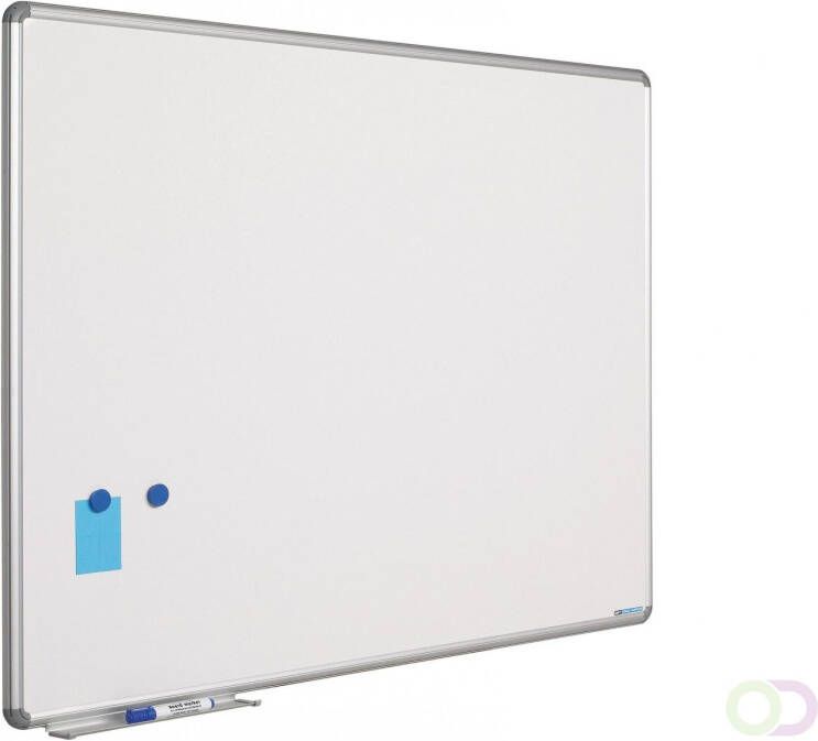 Smit Visual Whiteboard Design profiel 16mm emailstaal wit 100x100 cm