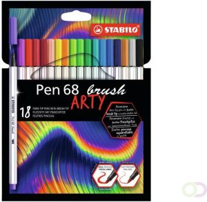 Stabilo Brushstift ARTY Pen 68 etui Ã  18 kleuren