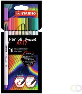 Stabilo Brushstift Pen 568 Arty etui Ã  10 kleuren