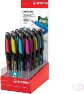 Stabilo EASYbuddy vulpen display van 16 stuks zwart-kleur