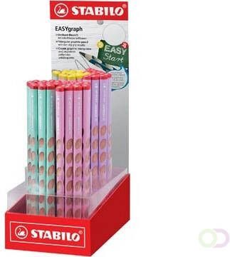 Stabilo EASYgraph S Pastel potlood HB 3 15 mm display van 60 stuks in geassorteerde kleuren