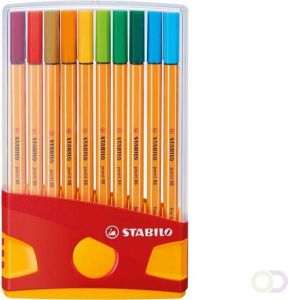 Stabilo Fineliner point 88 ColorParade geel rood etui Ã  20 kleuren