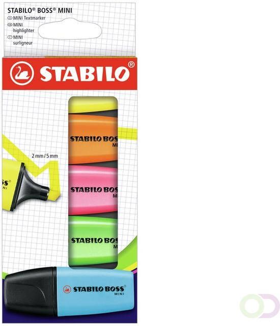 Stabilo Markeerstift Boss mini Pop blister Ã  5 kleuren