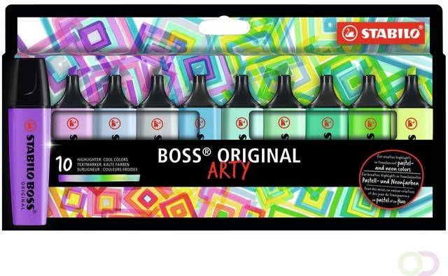 Stabilo Markeerstift Boss Original Arty etui Ã  10 cool kleuren