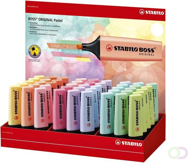 Stabilo Markeerstift Boss Original pastel display Ã  45 stuks