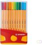 Stabilo point 88 fineliner Colorparade rood-oranje doos 20 stuks in geassorteerde kleuren - Thumbnail 3