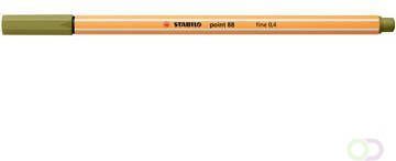 Stabilo point 88 fineliner mud green(moddergroen )