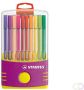 Stabilo Viltstift Pen 68 20 ColorParade in antraciet roze etui medium assorti etui Ã  20 stuks - Thumbnail 1