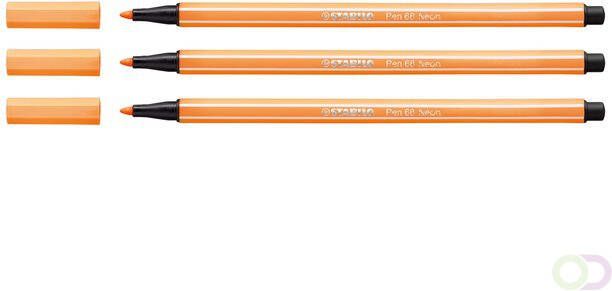 Stabilo Viltstift Pen 68 054 medium neon oranje