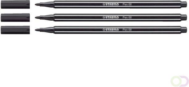 Stabilo Viltstift Pen 68 46 medium zwart