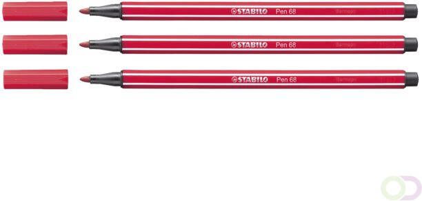 Stabilo Viltstift Pen 68 50 medium donkerrood