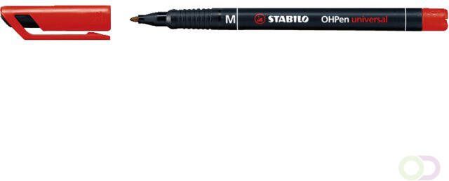 Stabilo Viltstift OHP 843 40 rond rood 1mm