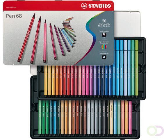 Stabilo Viltstift Pen 68 blik Ã  50 kleuren