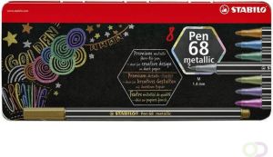 Stabilo Viltstift Pen 6808 8 32 metallic blik Ã  8 kleuren