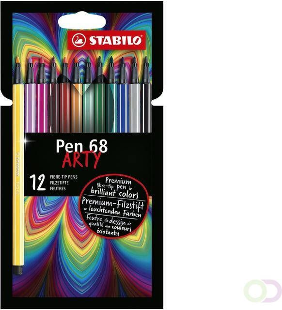 Stabilo Viltstift Pen 6812-1-20 etui Ã  12 kleuren