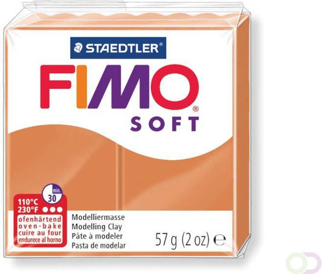 Fimo Staedtler Boetseerklei Fimo soft 57 gram cognac