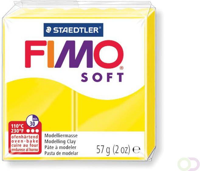 Fimo Staedtler Boetseerklei Fimo soft 57 gram limoengeel