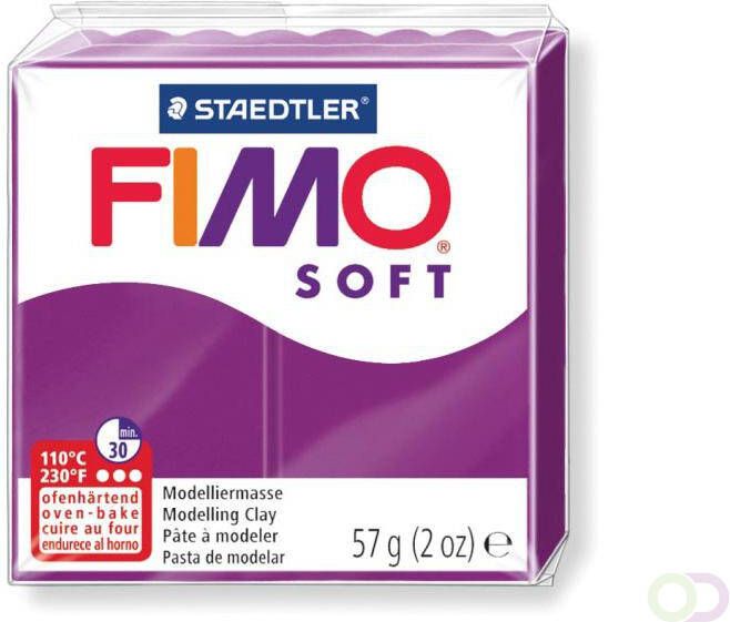 Fimo Staedtler Boetseerklei Fimo soft 57 gram purperviolet