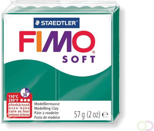 Fimo Staedtler Boetseerklei Fimo soft 57 gram smaragd