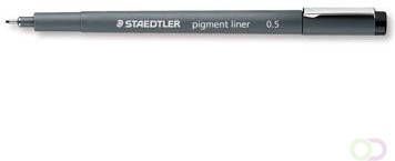 Staedtler pigment liner fineliner ronde punt schrijfbreedte 0 5 mm zwart