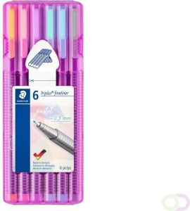Staedtler Fineliner Triplus 334 0 3mm 6 pastelkleuren