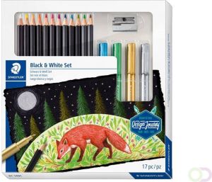 Staedtler Kleurpotlood Design Journey Black &amp White 17 delig