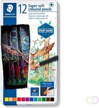 Staedtler kleurpotlood Design Journey Super Soft metalen doos met 12 kleuren