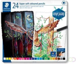 Staedtler kleurpotlood Design Journey Super soft metalen doos met 24 kleuren