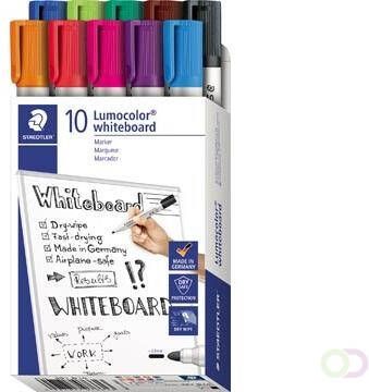 Staedtler Lumocolor whiteboardmarker doos van 10 stuks in geassorteerde kleuren