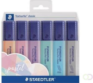 Staedtler Markeerstift Textsurfer Classic pastel kleuren etui van 6 stuks