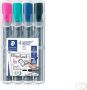 Staedtler Viltstift 356 voor flipover rond 2mm set Ã  4 stuks assorti - Thumbnail 1