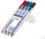 Staedtler Viltstift Lumocolor 305 non permanent correctable F set Ã  4 stuks - Thumbnail 2