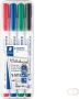 Staedtler whiteboard pen Lumocolor Pen opstelbare box met 4 stuks in geassorteerde kleuren - Thumbnail 2