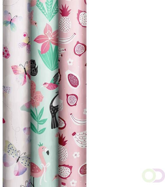 Stewo Inpakpapier Tropical girls 200x70cm assorti