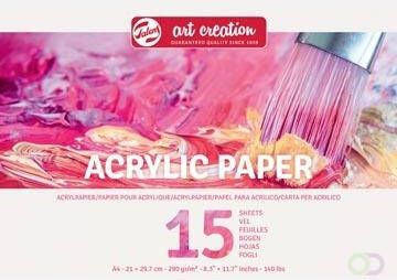 Talens Art Creation acrylpapier 290 g mÂ² ft A4 blok van 15 vel
