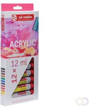Talens Art Creation acrylverf tube van 12 ml set van 12 tubes in geassorteerde kleuren