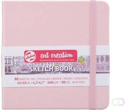 Talens Art Creation schetsboek pastelroze ft 12 x 12 cm