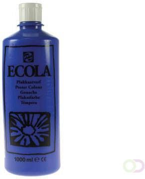 Plakkaatverf Talens ecola flacon van 1.000 ml donkerblauw