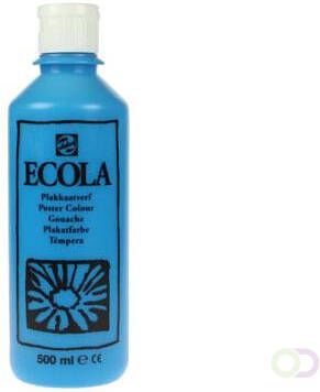 TALENS Ecola plakkaatverf flacon van 500 ml lichtblauw