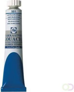 TALENS plakkaatverf Extra Fijn tube van 20 ml lichtblauw (cyaan)