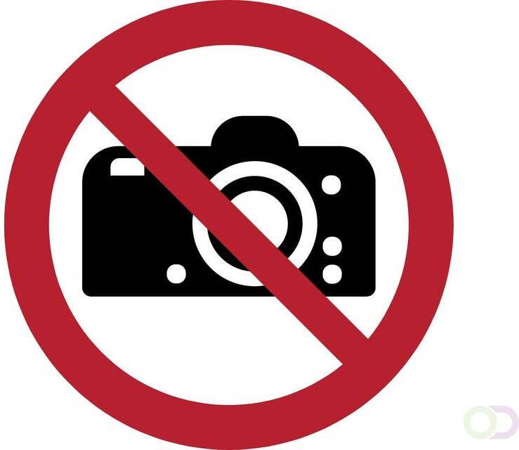 Tarifold Pictogram fotografie verboden Ã¸200mm