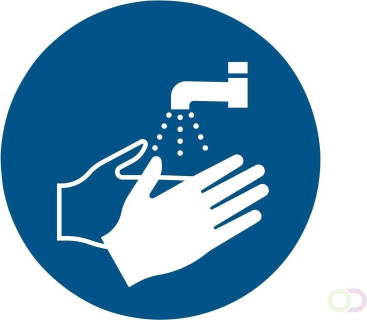 Tarifold Pictogram handen wassen verplicht Ã¸100mm