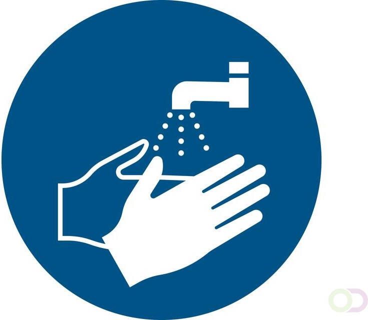 Tarifold Pictogram handen wassen verplicht Ã¸200mm
